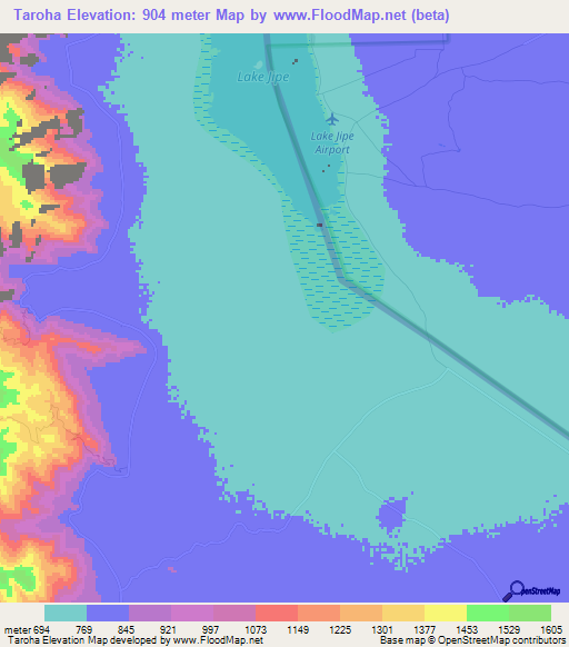 Taroha,Tanzania Elevation Map