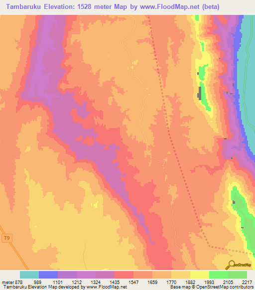 Tambaruku,Tanzania Elevation Map