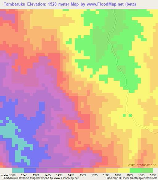 Tambaruku,Tanzania Elevation Map