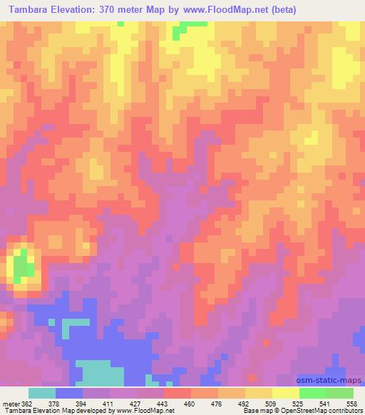 Tambara,Tanzania Elevation Map