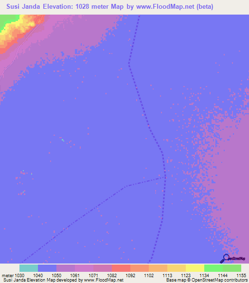 Susi Janda,Tanzania Elevation Map