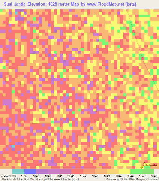 Susi Janda,Tanzania Elevation Map