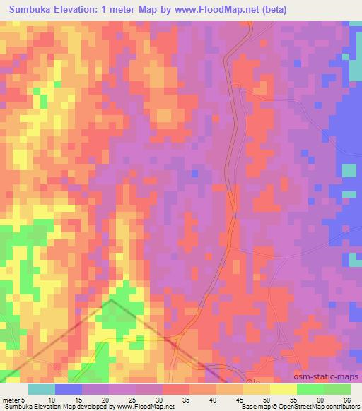 Sumbuka,Tanzania Elevation Map