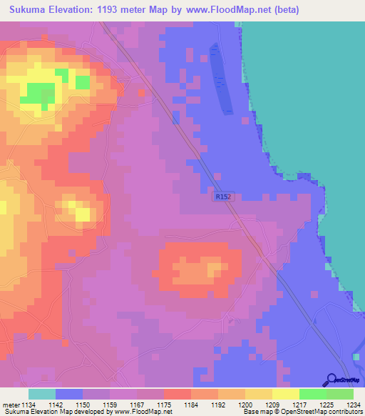 Sukuma,Tanzania Elevation Map