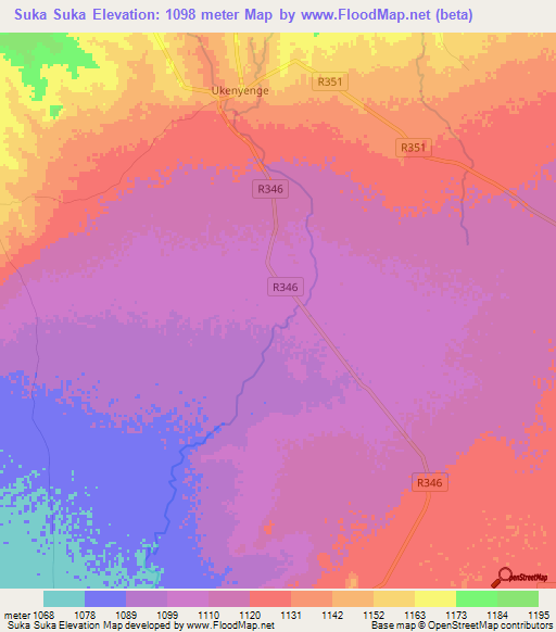 Suka Suka,Tanzania Elevation Map