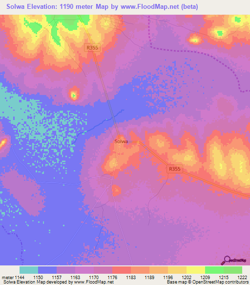 Solwa,Tanzania Elevation Map