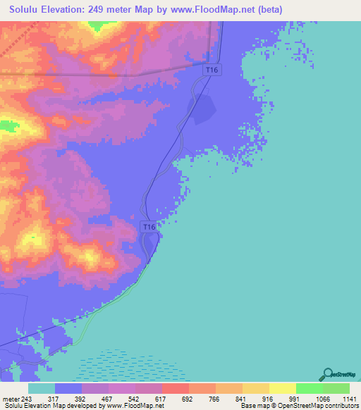 Solulu,Tanzania Elevation Map