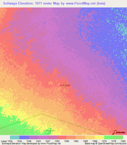 Soliwaya,Tanzania Elevation Map