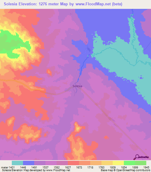 Solesia,Tanzania Elevation Map