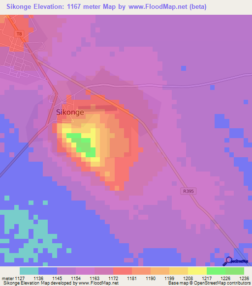 Sikonge,Tanzania Elevation Map