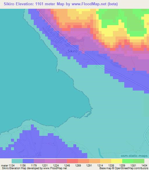 Sikiro,Tanzania Elevation Map