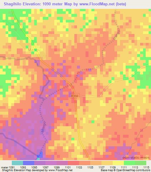 Shagihilo,Tanzania Elevation Map