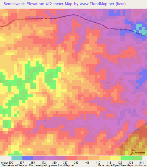 Semakwede,Tanzania Elevation Map