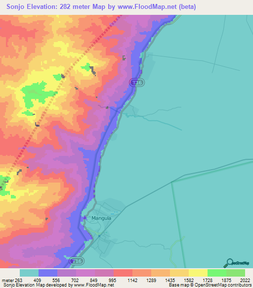 Sonjo,Tanzania Elevation Map