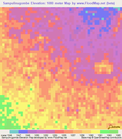 Sampulinugombe,Tanzania Elevation Map