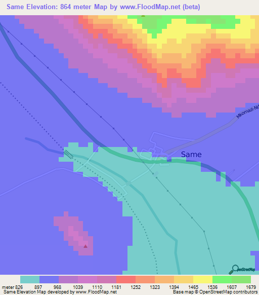 Same,Tanzania Elevation Map