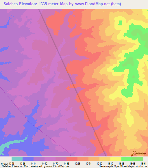 Salehes,Tanzania Elevation Map