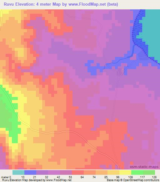 Ruvu,Tanzania Elevation Map