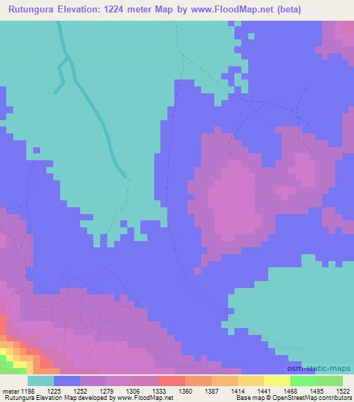 Rutungura,Tanzania Elevation Map