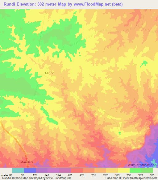 Rundi,Tanzania Elevation Map