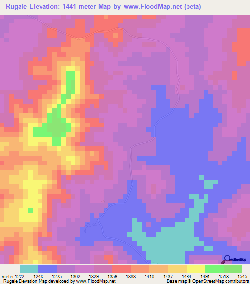 Rugale,Tanzania Elevation Map