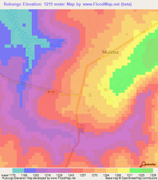 Rubungo,Tanzania Elevation Map