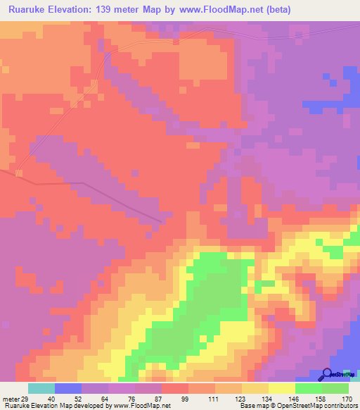 Ruaruke,Tanzania Elevation Map