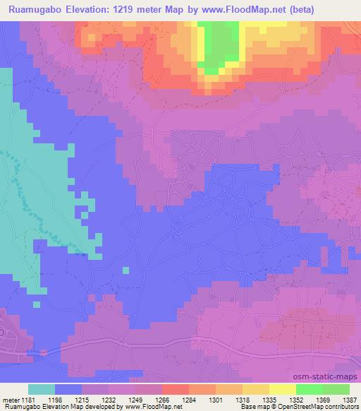 Ruamugabo,Tanzania Elevation Map