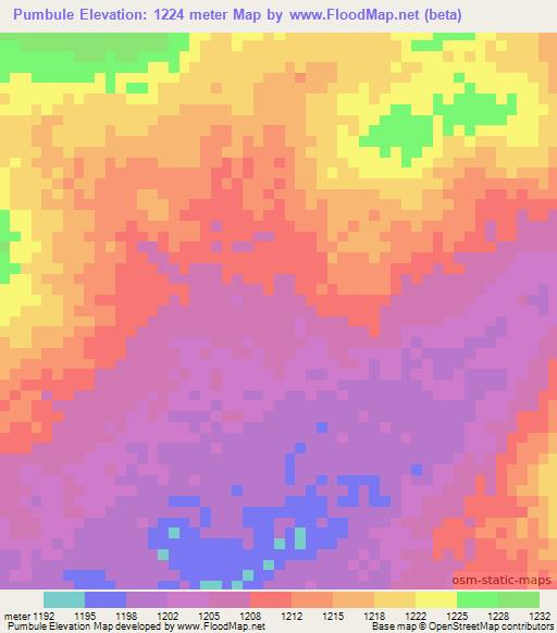 Pumbule,Tanzania Elevation Map