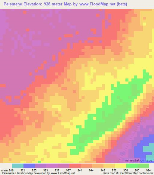 Pelemehe,Tanzania Elevation Map