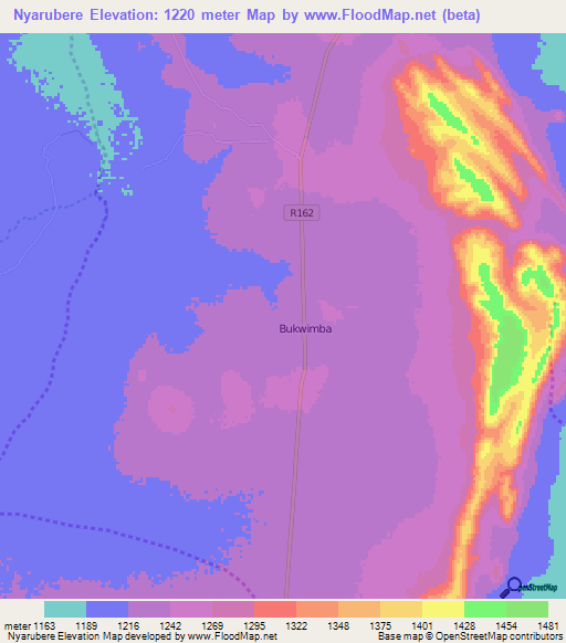 Nyarubere,Tanzania Elevation Map