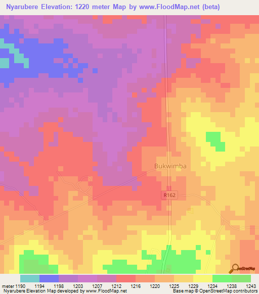 Nyarubere,Tanzania Elevation Map