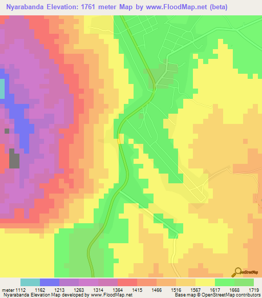 Nyarabanda,Tanzania Elevation Map