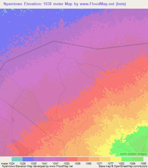 Nyamtowo,Tanzania Elevation Map