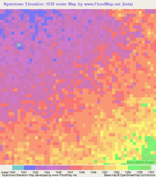 Nyamtowo,Tanzania Elevation Map