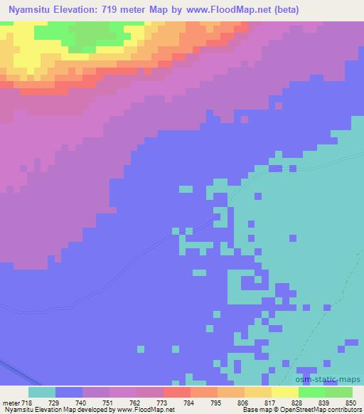 Nyamsitu,Tanzania Elevation Map