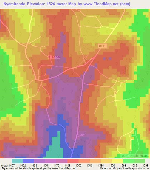 Nyamiranda,Tanzania Elevation Map