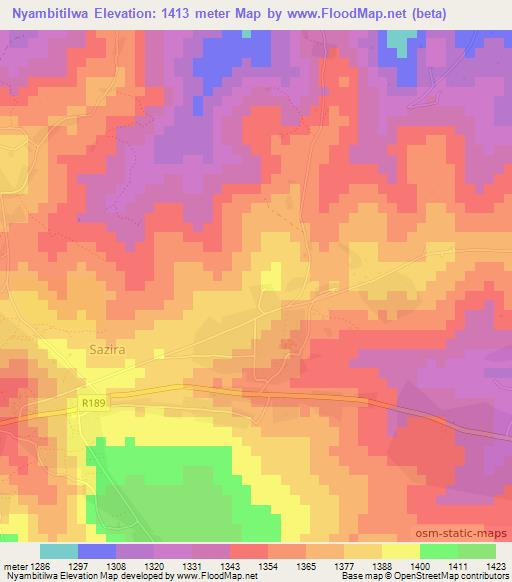 Nyambitilwa,Tanzania Elevation Map