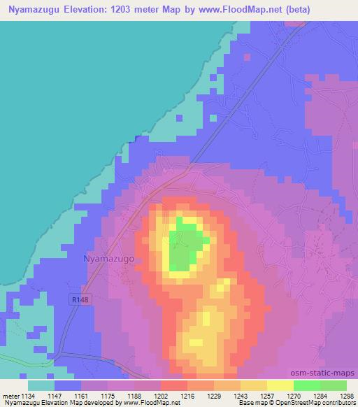 Nyamazugu,Tanzania Elevation Map