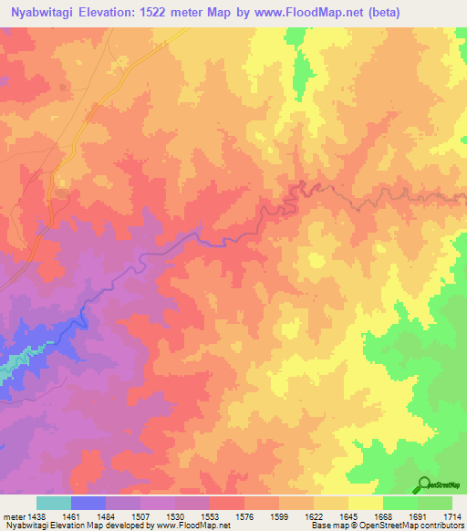 Nyabwitagi,Tanzania Elevation Map