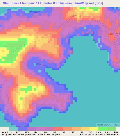 Ntunganire,Tanzania Elevation Map