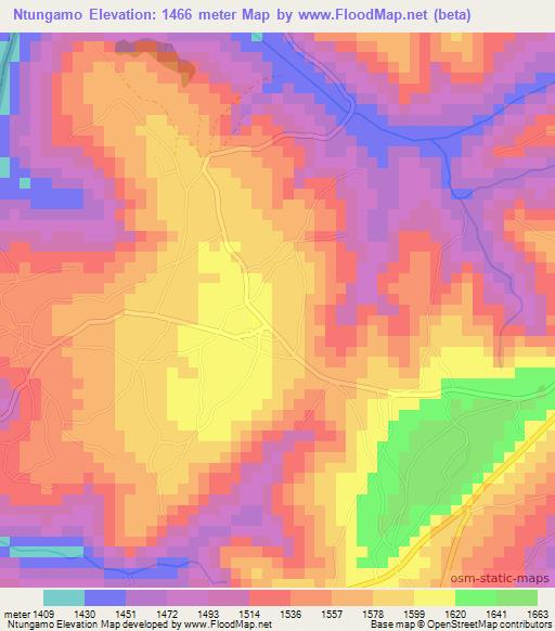 Ntungamo,Tanzania Elevation Map