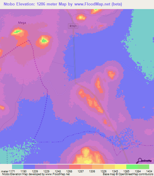 Ntobo,Tanzania Elevation Map