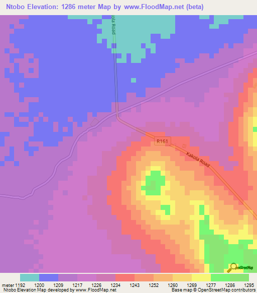 Ntobo,Tanzania Elevation Map