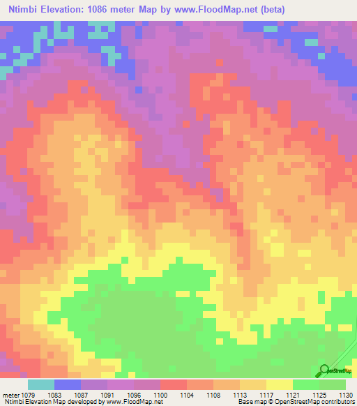 Ntimbi,Tanzania Elevation Map