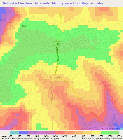 Nshamba,Tanzania Elevation Map