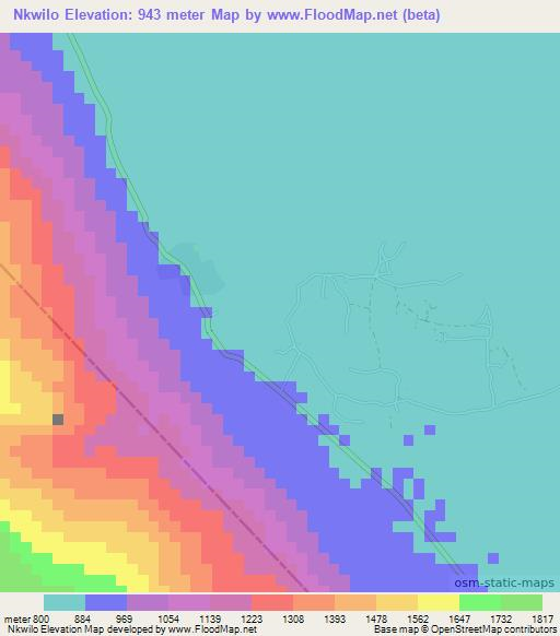 Nkwilo,Tanzania Elevation Map