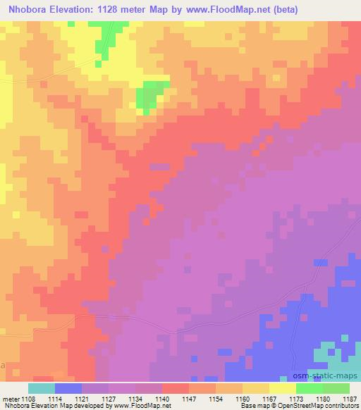 Nhobora,Tanzania Elevation Map