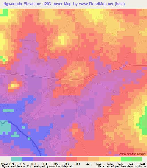 Ngwamala,Tanzania Elevation Map