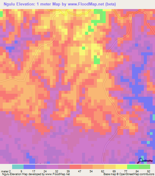 Ngulu,Tanzania Elevation Map